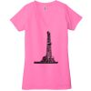 Ladies' Jersey Short-Sleeve Deep V-Neck T-Shirt Thumbnail