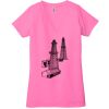 Ladies' Jersey Short-Sleeve Deep V-Neck T-Shirt Thumbnail