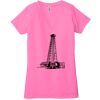 Ladies' Jersey Short-Sleeve Deep V-Neck T-Shirt Thumbnail