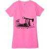 Ladies' Jersey Short-Sleeve Deep V-Neck T-Shirt Thumbnail