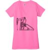 Ladies' Jersey Short-Sleeve Deep V-Neck T-Shirt Thumbnail