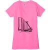 Ladies' Jersey Short-Sleeve Deep V-Neck T-Shirt Thumbnail