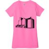 Ladies' Jersey Short-Sleeve Deep V-Neck T-Shirt Thumbnail