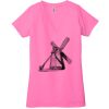 Ladies' Jersey Short-Sleeve Deep V-Neck T-Shirt Thumbnail