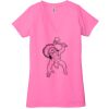 Ladies' Jersey Short-Sleeve Deep V-Neck T-Shirt Thumbnail
