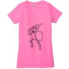 Ladies' Jersey Short-Sleeve Deep V-Neck T-Shirt Thumbnail