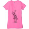 Ladies' Jersey Short-Sleeve Deep V-Neck T-Shirt Thumbnail