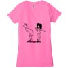 Ladies' Jersey Short-Sleeve Deep V-Neck T-Shirt Thumbnail