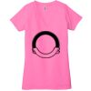 Ladies' Jersey Short-Sleeve Deep V-Neck T-Shirt Thumbnail