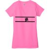 Ladies' Jersey Short-Sleeve Deep V-Neck T-Shirt Thumbnail