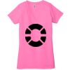 Ladies' Jersey Short-Sleeve Deep V-Neck T-Shirt Thumbnail