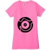 Ladies' Jersey Short-Sleeve Deep V-Neck T-Shirt Thumbnail
