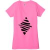 Ladies' Jersey Short-Sleeve Deep V-Neck T-Shirt Thumbnail