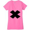 Ladies' Jersey Short-Sleeve Deep V-Neck T-Shirt Thumbnail