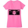 Ladies' Jersey Short-Sleeve Deep V-Neck T-Shirt Thumbnail
