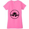 Ladies' Jersey Short-Sleeve Deep V-Neck T-Shirt Thumbnail