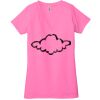 Ladies' Jersey Short-Sleeve Deep V-Neck T-Shirt Thumbnail