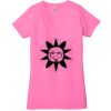 Ladies' Jersey Short-Sleeve Deep V-Neck T-Shirt Thumbnail
