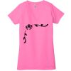 Ladies' Jersey Short-Sleeve Deep V-Neck T-Shirt Thumbnail
