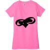 Ladies' Jersey Short-Sleeve Deep V-Neck T-Shirt Thumbnail