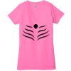 Ladies' Jersey Short-Sleeve Deep V-Neck T-Shirt Thumbnail