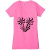 Ladies' Jersey Short-Sleeve Deep V-Neck T-Shirt Thumbnail