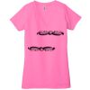 Ladies' Jersey Short-Sleeve Deep V-Neck T-Shirt Thumbnail