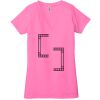 Ladies' Jersey Short-Sleeve Deep V-Neck T-Shirt Thumbnail