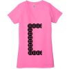 Ladies' Jersey Short-Sleeve Deep V-Neck T-Shirt Thumbnail