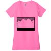Ladies' Jersey Short-Sleeve Deep V-Neck T-Shirt Thumbnail