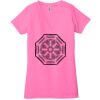 Ladies' Jersey Short-Sleeve Deep V-Neck T-Shirt Thumbnail