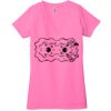 Ladies' Jersey Short-Sleeve Deep V-Neck T-Shirt Thumbnail