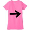 Ladies' Jersey Short-Sleeve Deep V-Neck T-Shirt Thumbnail