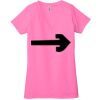 Ladies' Jersey Short-Sleeve Deep V-Neck T-Shirt Thumbnail