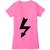 Ladies' Jersey Short-Sleeve Deep V-Neck T-Shirt Thumbnail