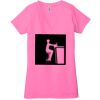 Ladies' Jersey Short-Sleeve Deep V-Neck T-Shirt Thumbnail