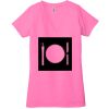 Ladies' Jersey Short-Sleeve Deep V-Neck T-Shirt Thumbnail