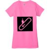 Ladies' Jersey Short-Sleeve Deep V-Neck T-Shirt Thumbnail