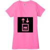 Ladies' Jersey Short-Sleeve Deep V-Neck T-Shirt Thumbnail
