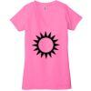 Ladies' Jersey Short-Sleeve Deep V-Neck T-Shirt Thumbnail