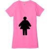Ladies' Jersey Short-Sleeve Deep V-Neck T-Shirt Thumbnail