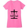 Ladies' Jersey Short-Sleeve Deep V-Neck T-Shirt Thumbnail