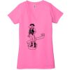 Ladies' Jersey Short-Sleeve Deep V-Neck T-Shirt Thumbnail