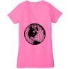 Ladies' Jersey Short-Sleeve Deep V-Neck T-Shirt Thumbnail