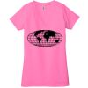 Ladies' Jersey Short-Sleeve Deep V-Neck T-Shirt Thumbnail