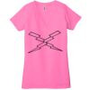 Ladies' Jersey Short-Sleeve Deep V-Neck T-Shirt Thumbnail