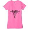 Ladies' Jersey Short-Sleeve Deep V-Neck T-Shirt Thumbnail