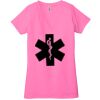 Ladies' Jersey Short-Sleeve Deep V-Neck T-Shirt Thumbnail