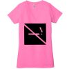 Ladies' Jersey Short-Sleeve Deep V-Neck T-Shirt Thumbnail