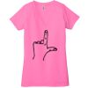Ladies' Jersey Short-Sleeve Deep V-Neck T-Shirt Thumbnail